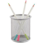 Pencil Cup Italplast Silver Mesh
