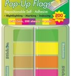 Stick on Flags B/Tone Pop-Up 45x12 200 Sht 5 Asst Pads