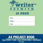 Project Book Writer Premium A4 48pg Plain/18mm Dotted Thirds Sun