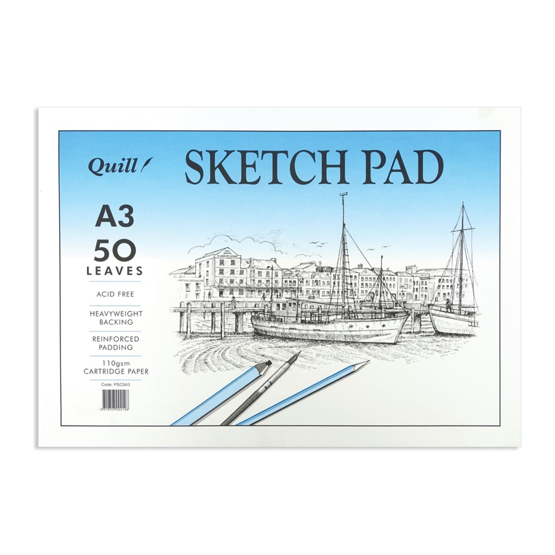 32674-1 Sketch Pad Quill A3 110gsm Cartridge Acid Free 50lf - Image 1