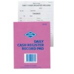 Daily Cash Register Record Pad Zions Dcr