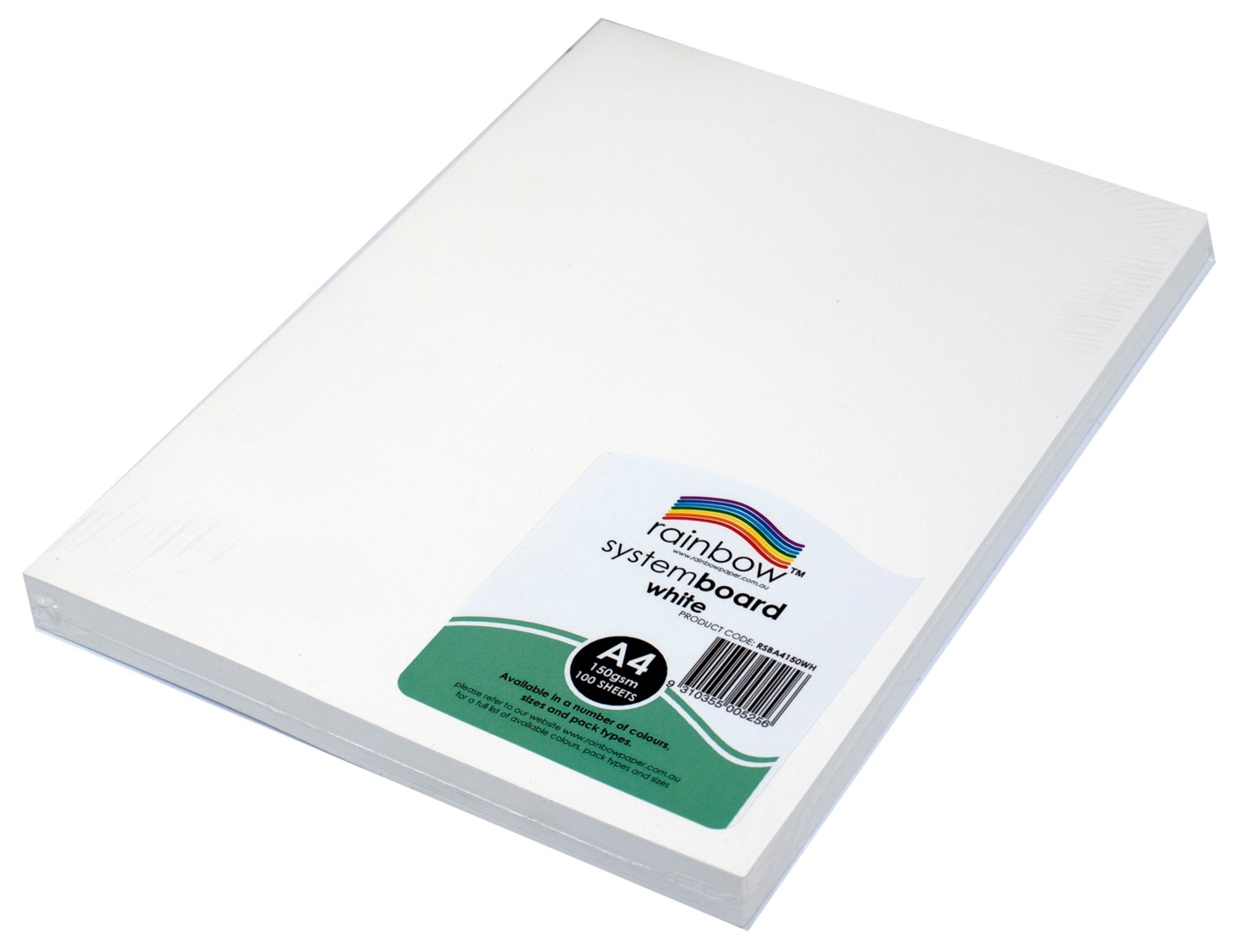 42234 System Board Rainbow A4 150gsm White Pk100 - Image 1