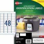 Label Avery Laser L7911 Ultra Resistant 45.7x21.2mm 48up Pk10