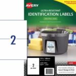 Label Avery Laser L7916 Ultra Resistant 210x148mm 2up Pk10