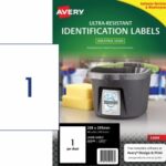 Label Avery Laser L7917 Ultra Resistant 208x295mm 1up Pk10