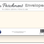 Envelope Ozcorp Dl 22x11cm Premium Parchment Cream Pk15