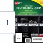 Label Avery Laser L4775rev H/Duty 208x295mm Removable 1up Pk20