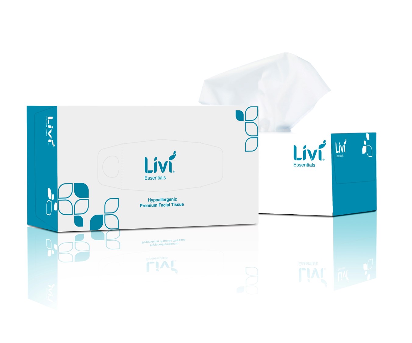 47808 Facial Tissue Livi Essentials 1302g Hypoallergenic 2ply 200s - Box of 30 - Image 1