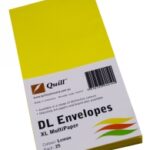 Envelope Quill Dl 80gsm Lemon Pk25