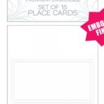 Place Card Set White Embossed