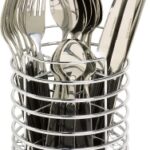 Cutlery Set S/Steel With Chrome Wire Caddy 24's
