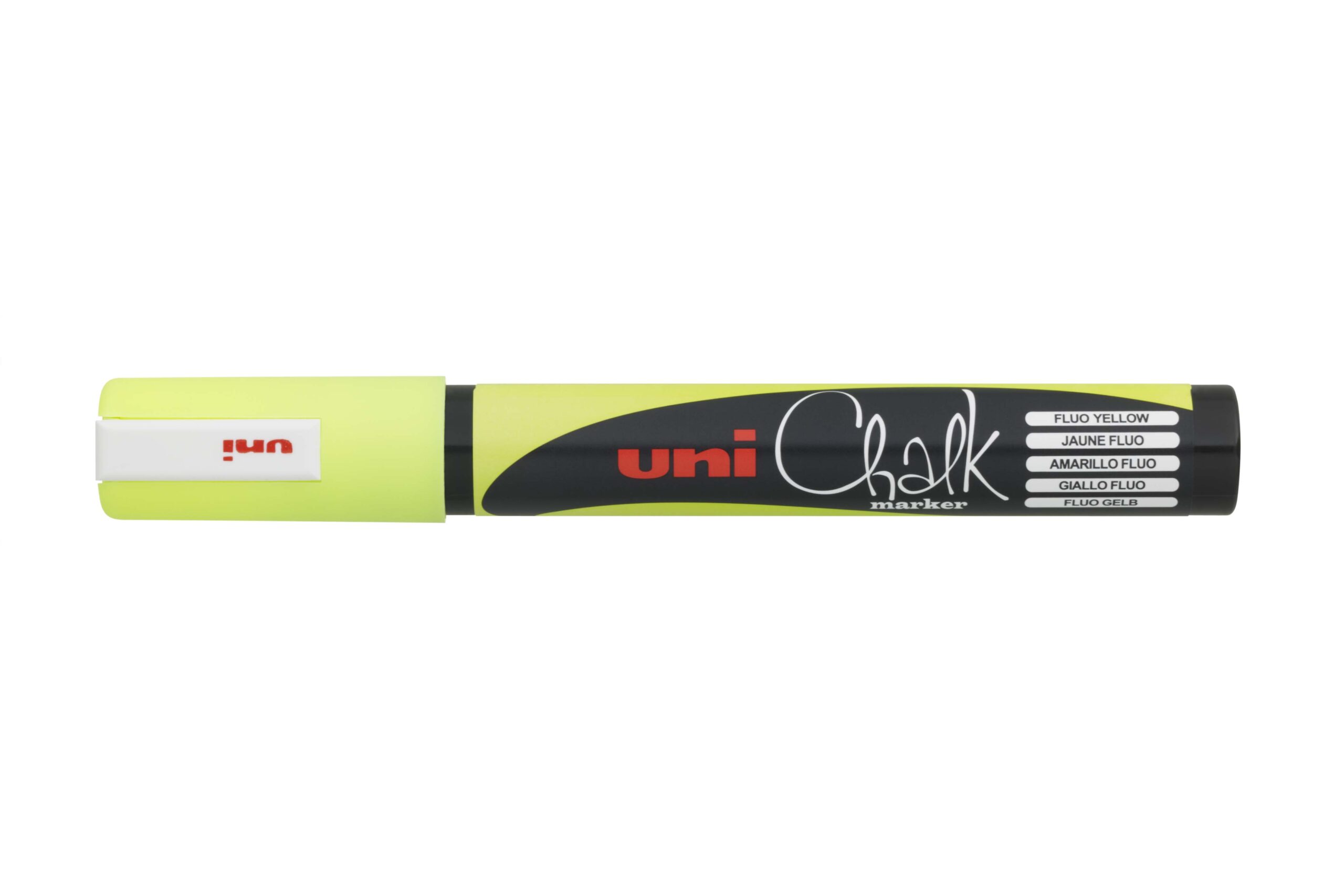 64537 Marker Chalk Uni 2.5mm Bullet Tip Fluoro Yellow - Image 1