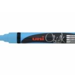 Marker Chalk Uni 2.5mm Bullet Tip Light Blue