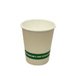 Paper Cup Writer 8oz Breakroom ECO Single Wall White Bx1000