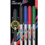 Marker Bic Intensity Permanent 1.1mm Fine Tip Office Assortedpg Pk4