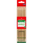 Pencil Graphite Faber-Castell Natural Eraser Tip Hb Bx6