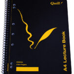 Lecture Book Quill A4 Ruled S/O Black 250pg