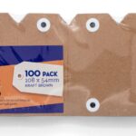 Label Avery 108x54mm Per Tag Kraft Brown 2 in 1 Kraft Brown Pk100