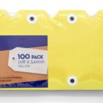 Label Avery 108x54mm Per Tag Fsc 2 in 1 Yellow Pk100