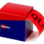 Label Avery 100x150.4mm Qld Fluoro Red Pk500