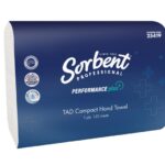 Hand Towel Sorbent Pro Performance Plus 1 Ply 120s Tad Compact White