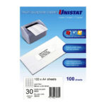 Label Unistat Laser/Inkjet/Copier 30up 64x25mm 38935 Bx100