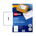 Label Avery L7167 199.6x289.1mm Shipping 1up White Pk100