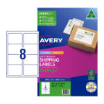 Label Avery ECO L7165 Shipping 8up 99.1x67.7mm Pk100