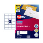 Label Avery Laser L7158 Address 30up White Pk100