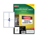 Label Avery Laser L7069 Parcel H/Duty 99.1x139.0 4up Pk25