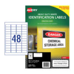 Label Avery Laser L4778 H/Duty 48up 45.7x21.2mm Pk25