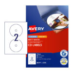 Label Avery Laser L7676 CD/DVD B&w 50's