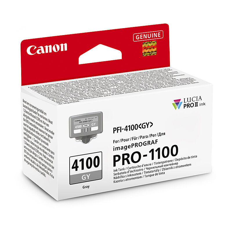 CI4100GY Canon PFI4100 Grey Ink Cart - Image 1