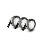 Label Tape Dymo Embossing 9mmx3m Black Pk3