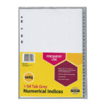 Dividers Marbig A4 PP 1-54 Tab Grey