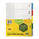 Dividers Marbig A4 PVC Extra Wide 5 Tab