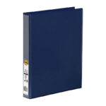 Binder Insert Marbig A4 Clearview 4 D-Ring 25mm Blue