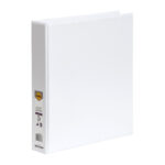 Binder Insert Marbig A4 Clearview 3 D-Ring 38mm White