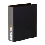 Binder Insert Marbig A4 Clearview 2 D-Ring 50mm Black