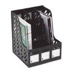 Magazine Rack Marbig 3 Section Black