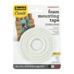 Mounting Tape  Scotch 1.27 CM 4013-Cft Permanent D/Sided Foam Indoor White
