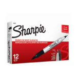 Marker Sharpie Twin Tip Black Bx12