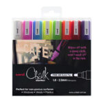 Marker Chalk Uni 1.8mm-2.5mm Pwe5m Bullet Tip Asst Pk8