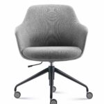 Aspen 4 Star Tub Chair - Light Grey Fabric 630 x 630mm