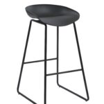 Aries Bar Stool - Black Seat Pan 455mm