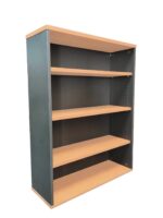 Rapid Worker Bookcase 900 x 315 x 1200mm Beech Top / Ironstone 900Mm W X 315Mm D X 1200Mm H E0 Rated Melamine Board Frame - Image 2