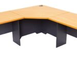Rapid Worker Corner Workstation 1800 x 1800 x 750mm Beech Top / Ironstone 1800Mm X 1800Mm X 750Mm D X 730Mm H E0 Rated Melamine Board Frame