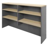 Rapid Worker Hutch 1800 x 315 x 1070mm Natural Oak Top / Ironstone 1800Mm W X 315Mm D X 1070Mm H Frame