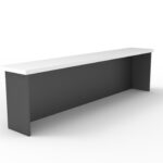 Rapid Worker Rectangular Reception Hob 1500 x 350 x 400mm Natural White Top / Ironstone 1500Mm W X 350Mm D X 400Mm H E0 Rated Melamine Board Frame
