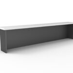 Rapid Worker Rectangular Reception Hob 1800 x 350 x 400mm Natural White Top / Ironstone 1800Mm W X 350Mm D X 400Mm H E0 Rated Melamine Board Frame